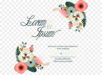 Wedding invitation Paper Flower Party - Romantic flowers wedding invitations 