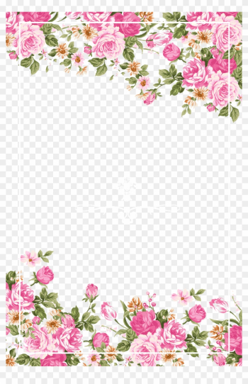 Wedding Invitation Paper Flower Rose Pink - Pink Rose Border Wedding Invitation Paper Flower Rose Pink - Pink Rose Border