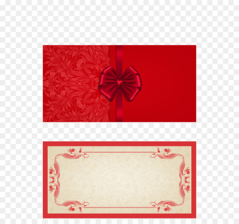 Wedding invitation Paper Greeting card Business card - Hand painted red card invitation card 