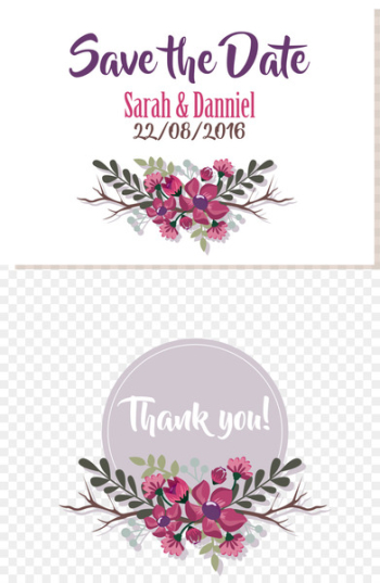 Wedding invitation Save the date Clip art - Vector purple wedding invitations 