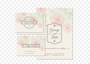 Wedding invitation Save the date - Floral wedding invitation card vector 