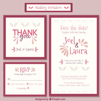 Wedding invitation set Wedding invitation set