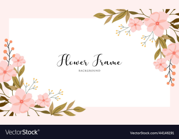 wedding invitation template with floral frame back wedding invitation template with floral frame back