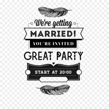 Wedding invitation Typography Stock - Vintage Wedding Invitation Card 
