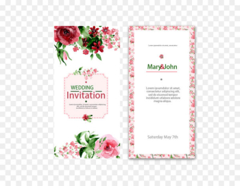 Wedding invitation Watercolor painting Flower - Wedding invitations 