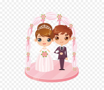 Wedding invitation Wedding anniversary Convite - Wedding cartoon characters 