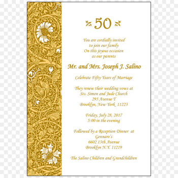 Wedding invitation Wedding anniversary Party - anniversary invitation 