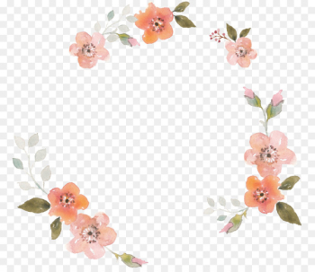 Wedding invitation Wreath Flower Watercolor painting Clip art - Avatar lace wreath 
