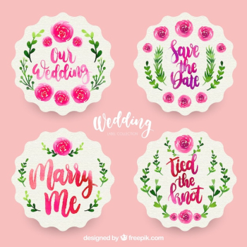 Wedding label set