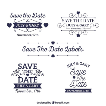 Wedding label set