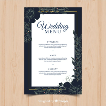 Wedding menu template Wedding menu template