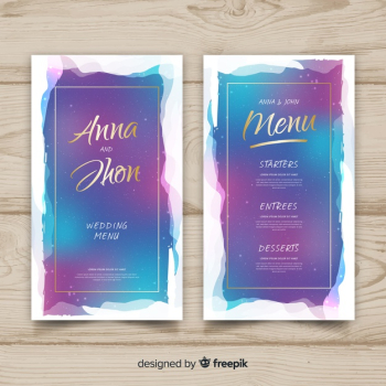 Wedding menu template Wedding menu template