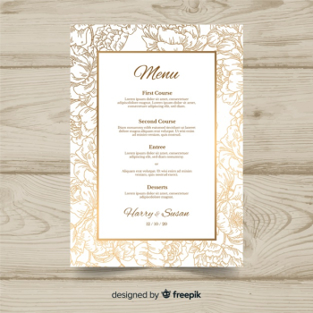 Wedding menu template Wedding menu template