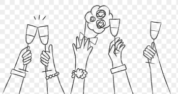 Wedding png celebration doodle hand holding… | Free stock illustration | High Resolution graphic