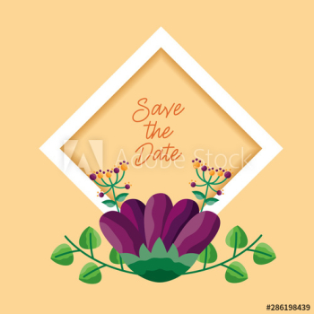 wedding save the date flowers card wedding save the date flowers card