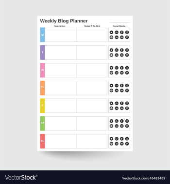weekly blog planner weekly blog planner
