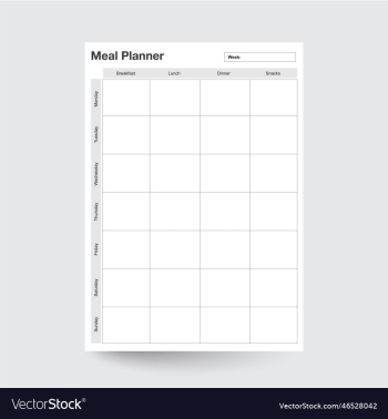 weekly meal planner weekly meal planner