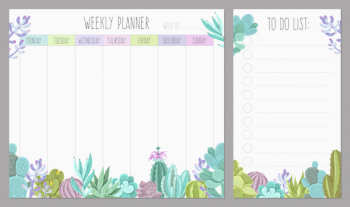 Weekly planner Free Vector