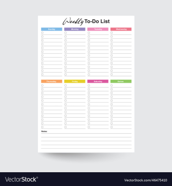 weekly to-do list weekly to-do list