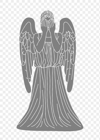 Weeping angel png sticker, vintage | Free PNG - rawpixel