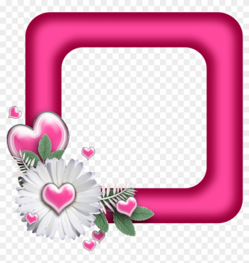 Weird Cartoon Frames - Pink Square Photo Frame