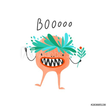 Weird monster, alien or extraterrestrial with fangs Weird monster, alien or extraterrestrial with fangs