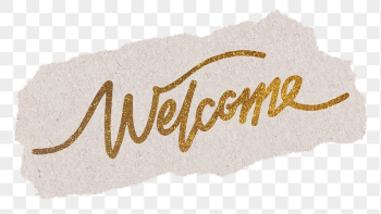 Welcome png word, gold glittery | Free PNG - rawpixel