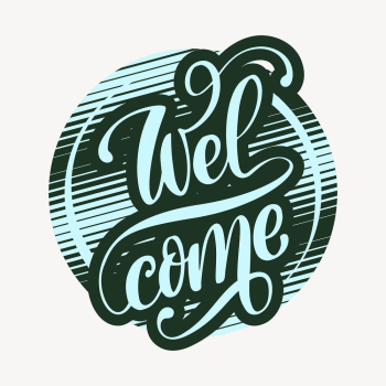 Welcome typography clipart, retro illustration. | Free Photo - rawpixel Welcome typography clipart, retro illustration. | Free Photo - rawpixel