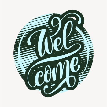 Welcome typography clipart, retro illustration | Free Vector - rawpixel Welcome typography clipart, retro illustration | Free Vector - rawpixel