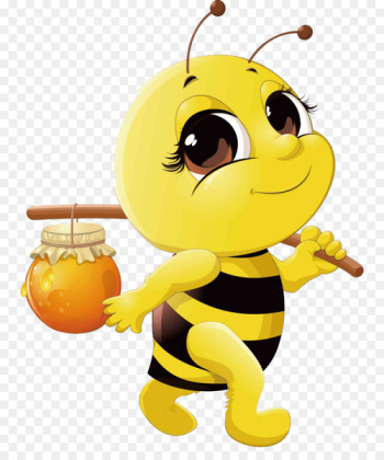 Western honey bee Vector graphics Clip art Image - cute bee Western honey bee Vector graphics Clip art Image - cute bee