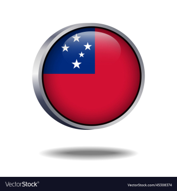 western samoa flag button western samoa flag button
