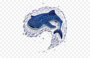 Whale shark Great white shark Blue whale - Hand-painted whale 