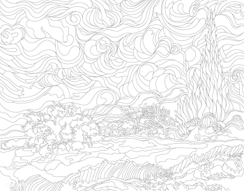 Wheat Field with Cypresses (1889-1890) by Vin.. | Free stock vector - 537702 Wheat Field with Cypresses (1889-1890) by Vin.. | Free stock vector - 537702