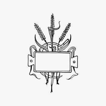 Wheat frame drawing, vintage illustration | Free Vector Illustration - rawpixel