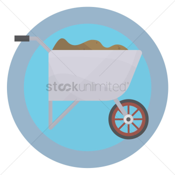 Wheelbarrow filled with soil Wheelbarrow filled with soil