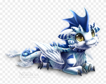 Where Art Meets Application - Cute Blue Baby Dragon