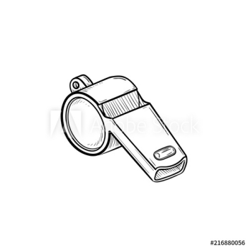 Whistle hand drawn outline doodle icon Whistle hand drawn outline doodle icon