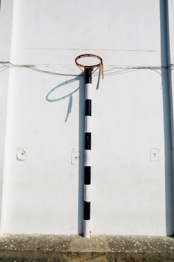 White and Black Basketball Hoop White and Black Basketball Hoop