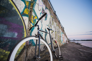 White and Black Road Bike White and Black Road Bike
