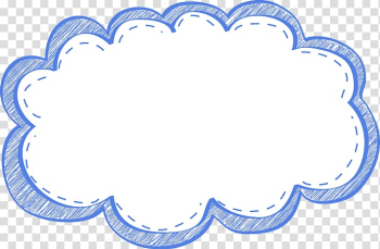 White and blue balloon message , frame Cloud , Cute Frame transparent background PNG clipart