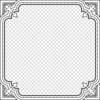 White and blue border line, Line Animation Geometry, Black frame of ancient lines transparent background PNG clipart