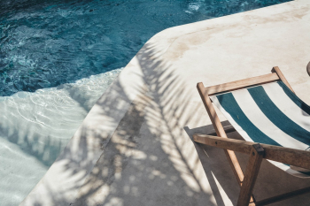 White and Green Striped Lounger Chair White and Green Striped Lounger Chair