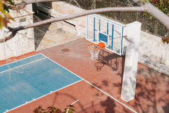 White and Orange Basketball Hoop White and Orange Basketball Hoop