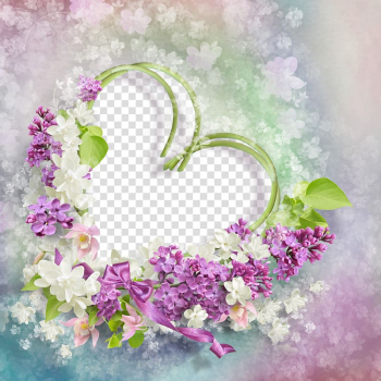 White and pink floral heart illustration, Icon, Flowers Heart Star transparent background PNG clipart