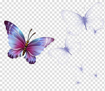 White and purple butterflies , Monarch butterfly Greta oto , butterfly transparent background PNG clipart