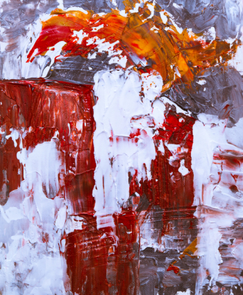 White And Red Abstract Painting White And Red Abstract Painting