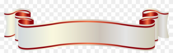 White And Red Banner Png Clipart Picture - Gold Banner Ribbon Png