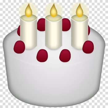 White and red cake with candles illustration, Birthday cake Emoji Sticker, birthday cake transparent background PNG clipart