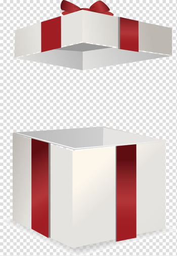 White and red opened gift box illustration, Gift Computer file, Open Gift transparent background PNG clipart