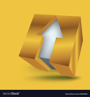white arrows in gold cubes white arrows in gold cubes